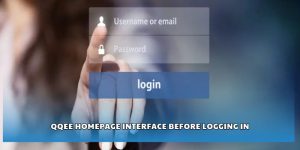Qqee homepage interface before logging in