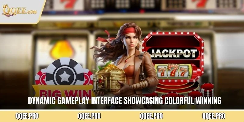 Dynamic gameplay interface showcasing colorful winning combinations