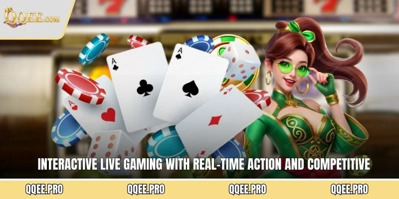 Interactive live gaming with real-time action and competitive opportunities